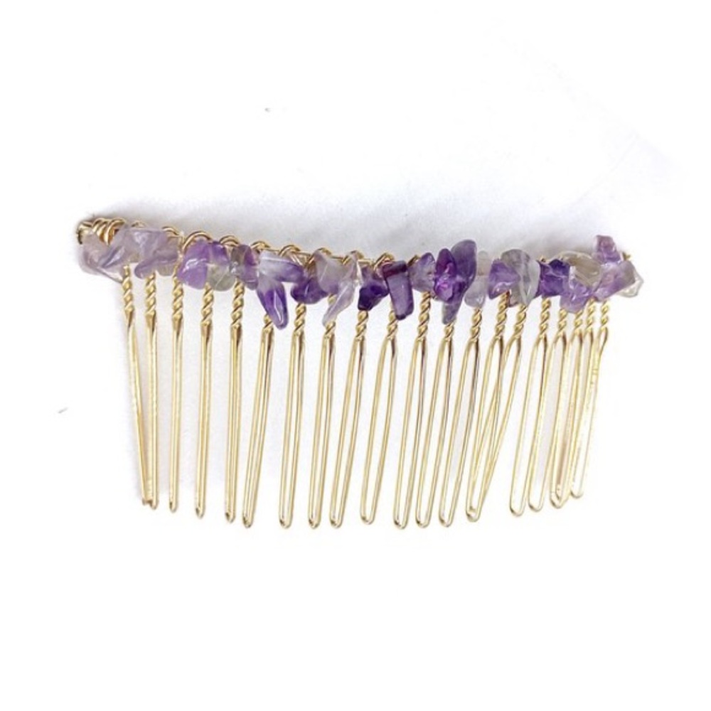 76R. Natural Stone Hair Comb - Picture 4 of 4